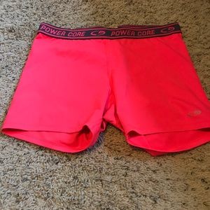 Women’s Neon pink Champion compression shorts